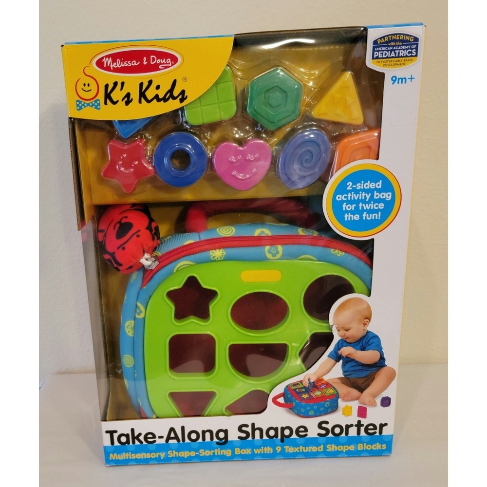 Melissa & Doug Take Along Shape Sorter Learning Toy Activity Bag New